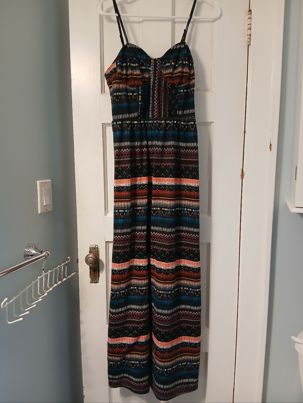 Bohemian long summer dress Patterned women's clothing